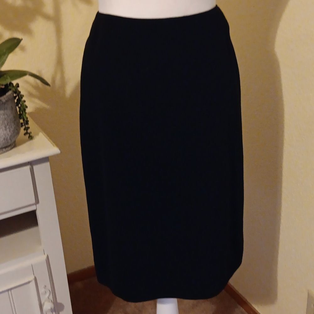 Vintage Emanuel Ungaro Black Crepe Skirt